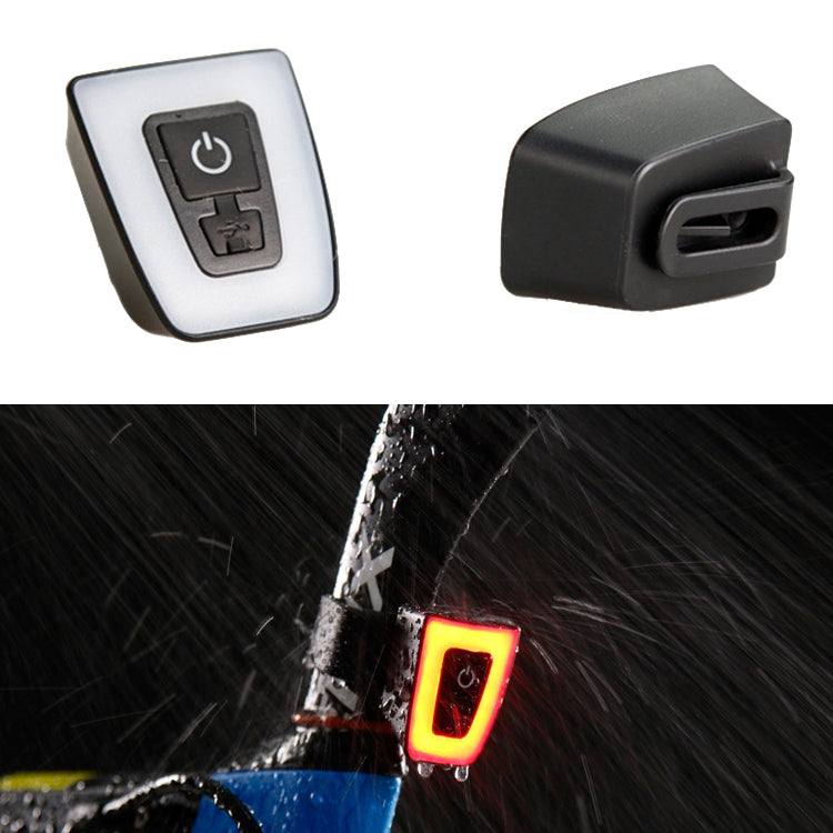 USB Bike Tail Light Night Riding Road Bike Tail Light Safety Warning Light Reluova