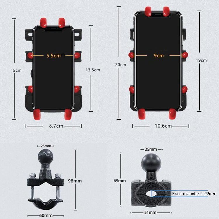 Motorcycle Metal Navigation Mobile Phone Bracket,Style: ÎҵÄÉ̵ê