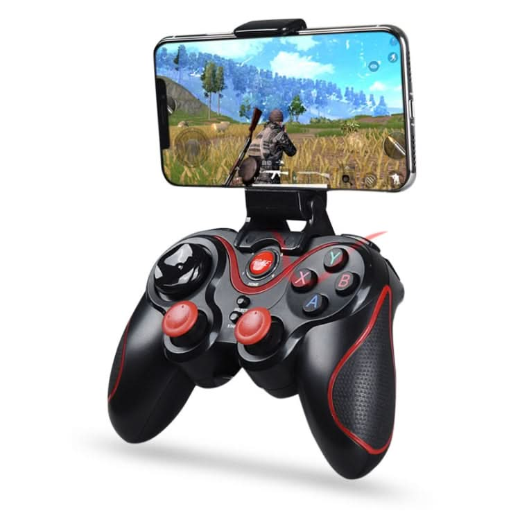 S6 Wireless Bluetooth Game Controller Handle With Bracket & Receiver For Android / IOS / PC