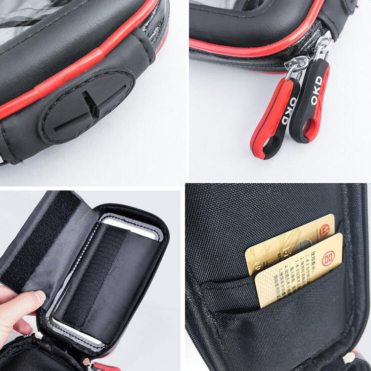 OKD Touch Screen Motorcycle Bicycle Bag Waterproof Mobile Phone Bracket Bag