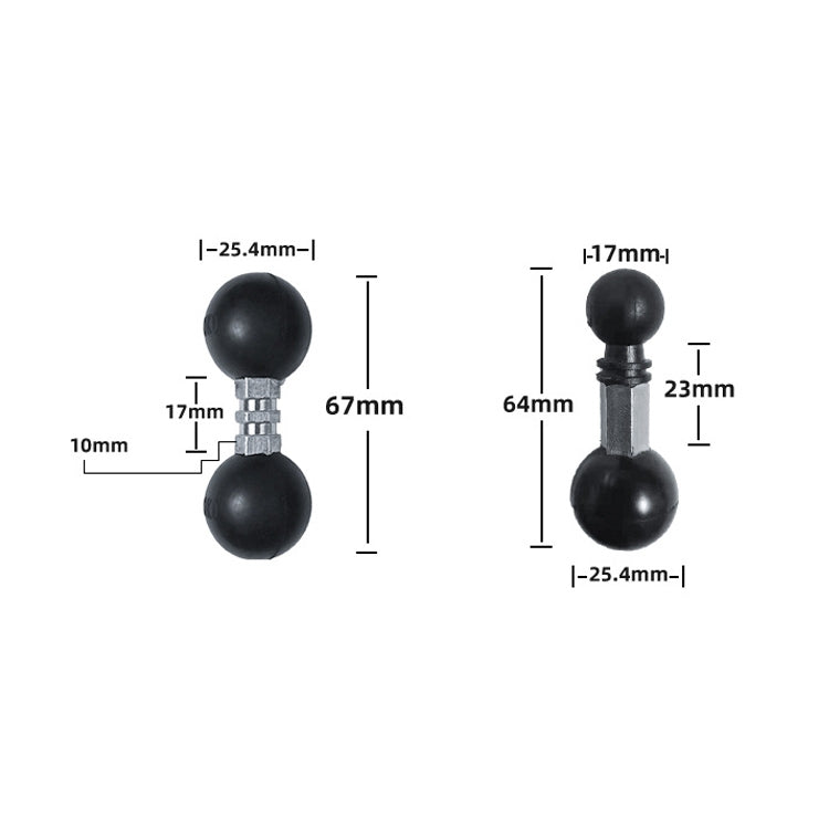 Industrial Instrument Bracket Locomotive Rubber Fixed Double Ball Adapter ÎҵÄÉ̵ê