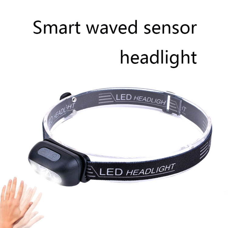 Smart Sensor Outdoor USB Headlight LED Portable Strong Light Night Running Headlight