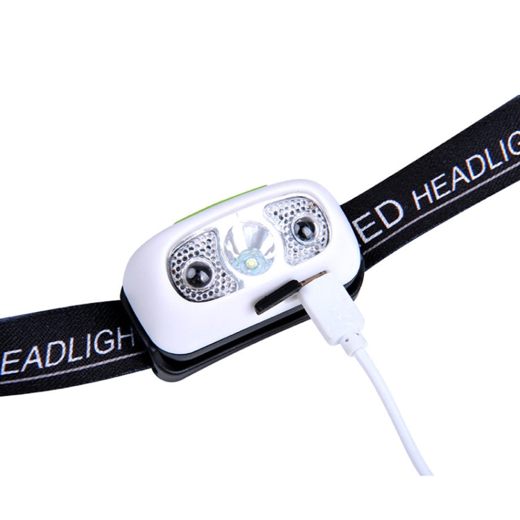 Smart Sensor Outdoor USB Headlight LED Portable Strong Light Night Running Headlight