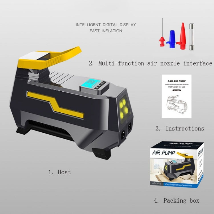 Multifunctional Vehicle-Mounted High-Power Digital Display LED Lighting Air Pump, Spec: Car 12V ÎҵÄÉ̵ê