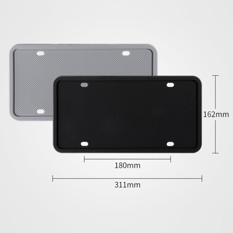 2 Sets Waterproof Rustproof Non-damaging Car Paint Silicone License Plate Frame