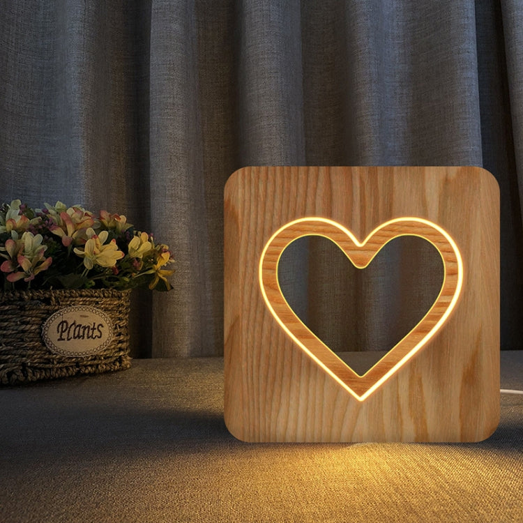 FS-T2158W Romantic Valentine Birthday Gift Wooden Night Light Home Decoration Decoration My Store