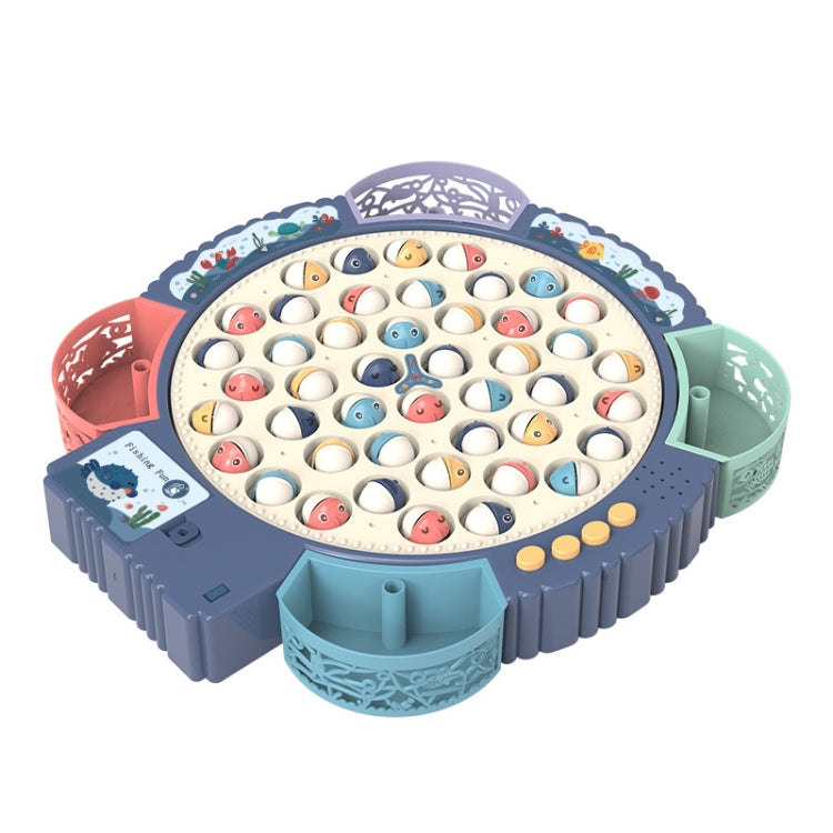 Magnetic Fishing Toy Children Educational Multifunctional Music Rotating Fishing Plate Reluova