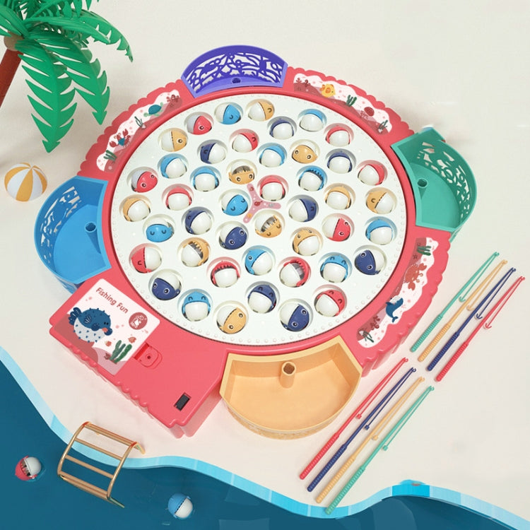 Magnetic Fishing Toy Children Educational Multifunctional Music Rotating Fishing Plate Reluova