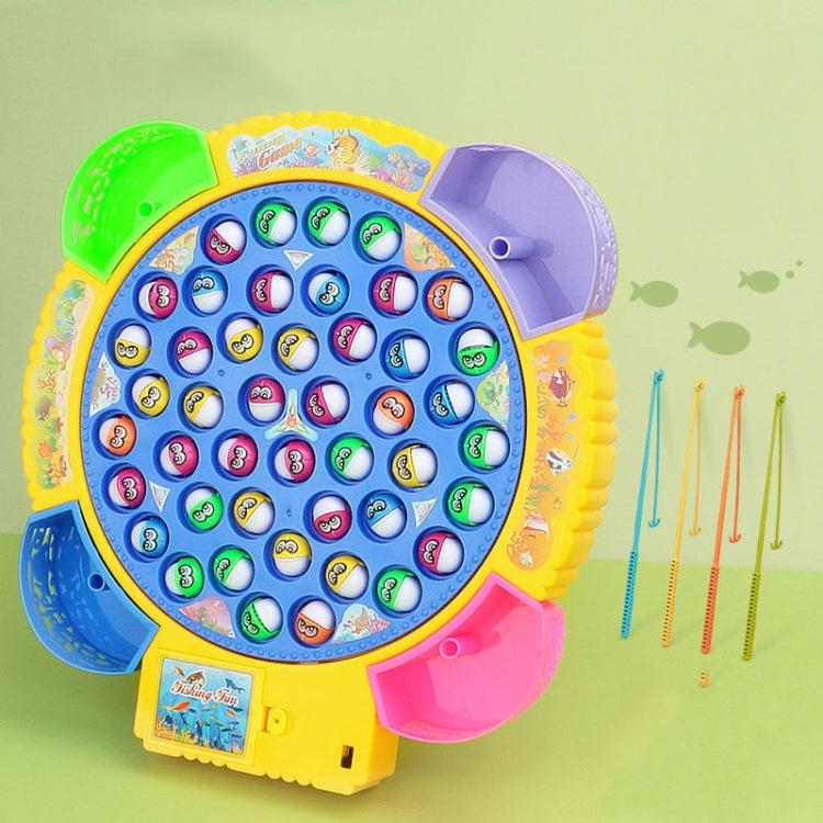 Magnetic Fishing Toy Children Educational Multifunctional Music Rotating Fishing Plate