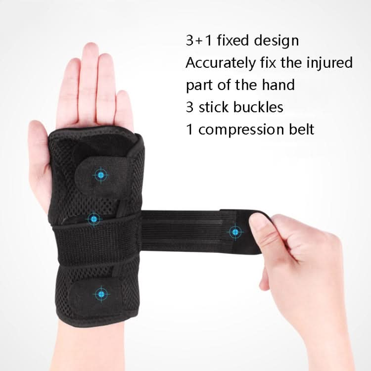 AOLIKES HS-1672 Wrist Joint Fixture Belt Breathable Wrist Sprained Fracture Fixed Sleeve Wrist Steel Strip Splint Reluova