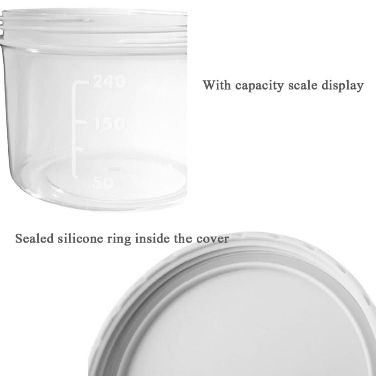 Portable Dual Storage Tank Transparent Moisture-Proof Food Sealing Storage Tank,Capacity: 310 + 760ml Reluova