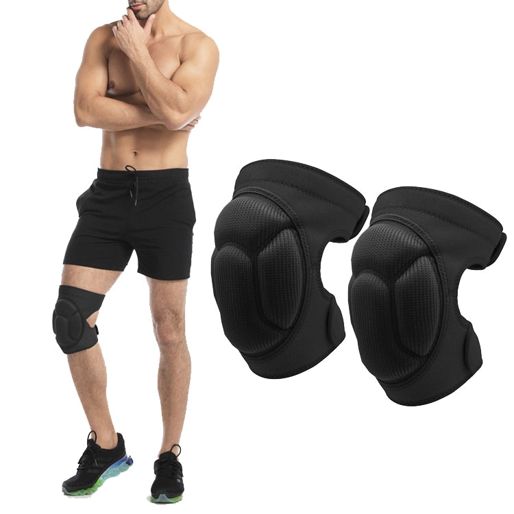 1pair HX-0211 Anti-Collision Sponge Knee Pads Volleyball Football Dance Roller Skating Protective Gear, Specification: L (Gray)