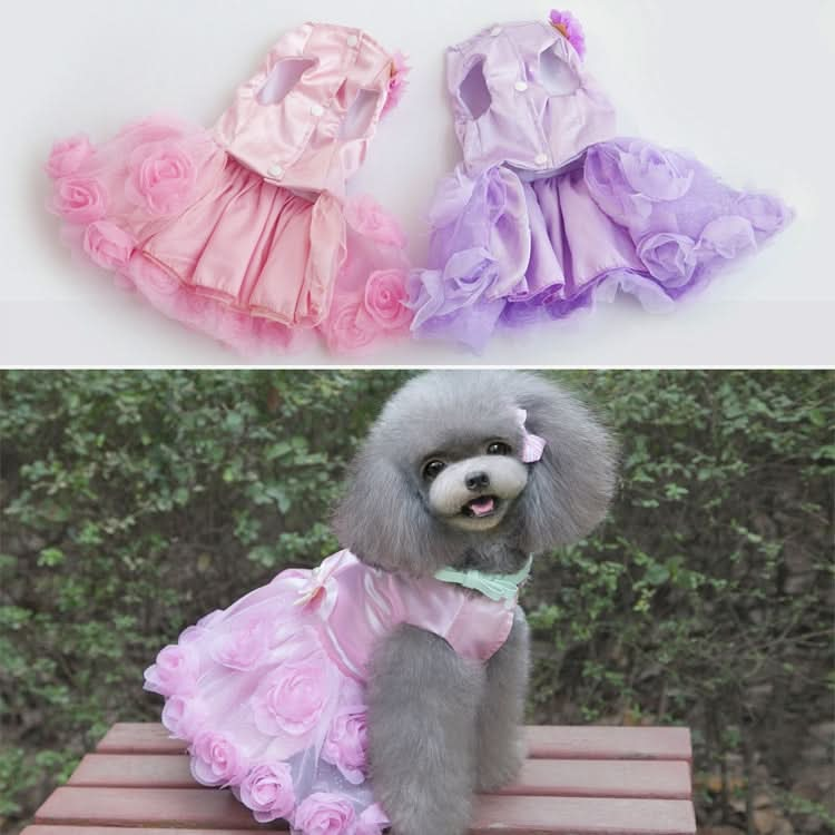 Pet Clothes Dog Spring Summer Thin Dress Rose Dress - Reluova