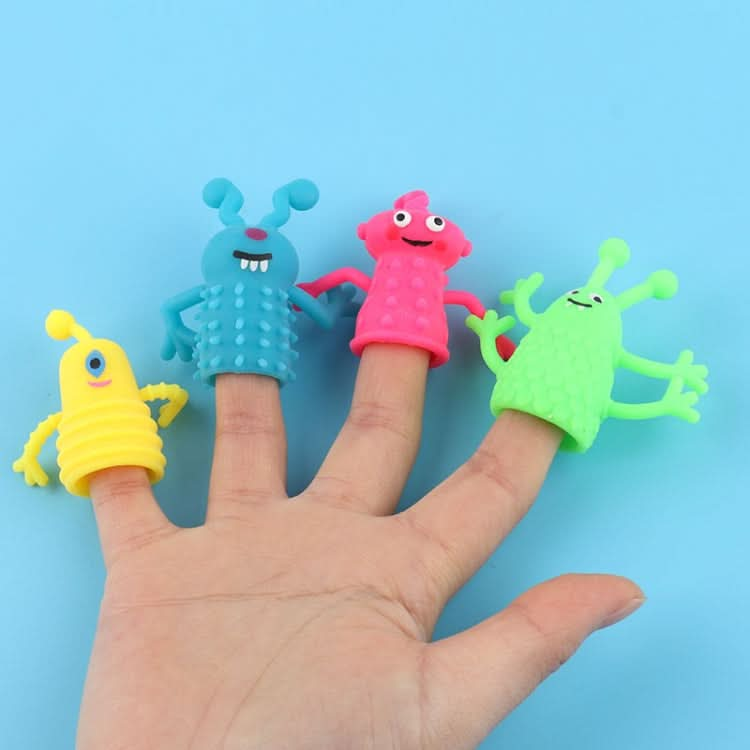 20 PCS Mini Finger Doll TPR Soft Rubber Monster Finger Cover Toys, Random Color and Style Delivery-Reluova