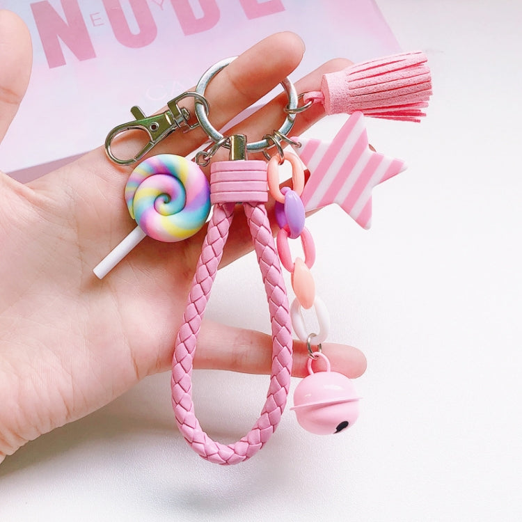 Cute Soft Clay Rainbow Keychain Student Schoolbag Lollipop Pendant My Store