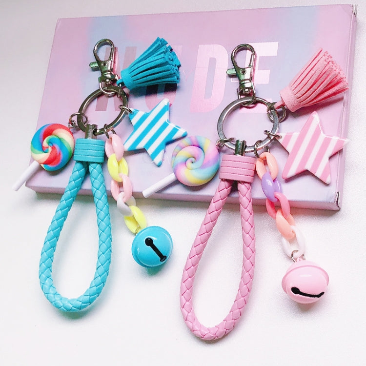 Cute Soft Clay Rainbow Keychain Student Schoolbag Lollipop Pendant My Store