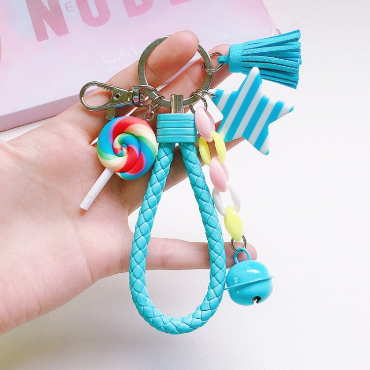 Cute Soft Clay Rainbow Keychain Student Schoolbag Lollipop Pendant My Store