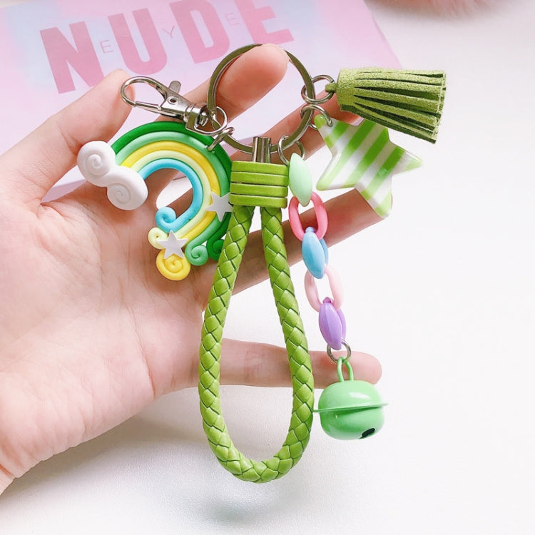 Cute Soft Clay Rainbow Keychain Student Schoolbag Lollipop Pendant My Store