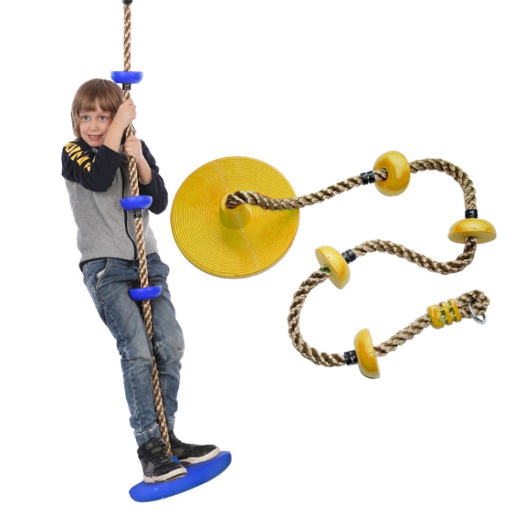 Children Swing Climbing Rope Big Small Disc Sling Rope Swing,Random Color Delivery Reluova