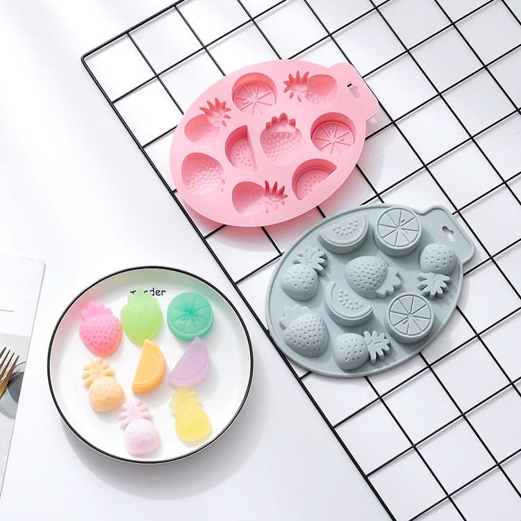 2 PCS Summer Fruit Style Cake Chocolate Baking Mold Silicone DIY Ice Cube Mold-Reluova