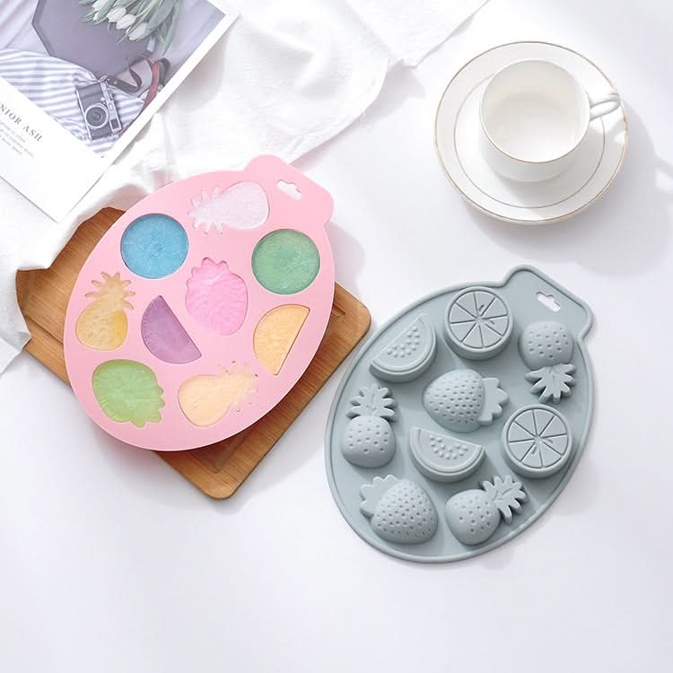 2 PCS Summer Fruit Style Cake Chocolate Baking Mold Silicone DIY Ice Cube Mold-Reluova