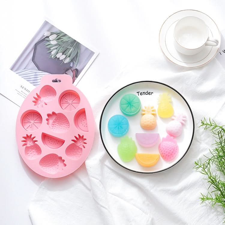 2 PCS Summer Fruit Style Cake Chocolate Baking Mold Silicone DIY Ice Cube Mold-Reluova