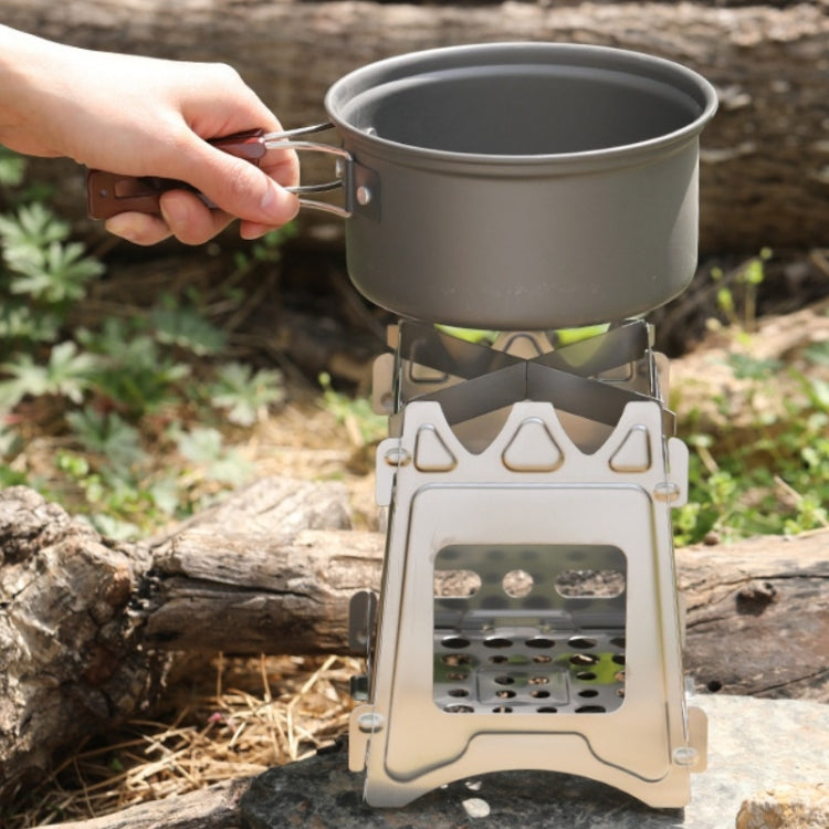 Stainless Steel Picnic Stove Wilderness Survival Foldable Stove Reluova