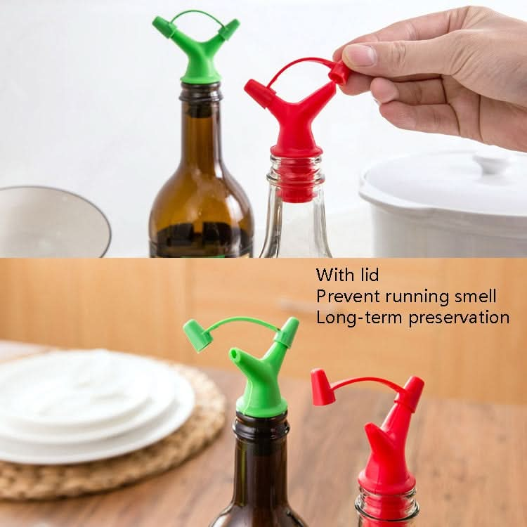 10 PCS Double-Headed Soy Sauce Bottle Mouth Bottle Stopper Wine Bottle Cover Color Random Delivery - Reluova