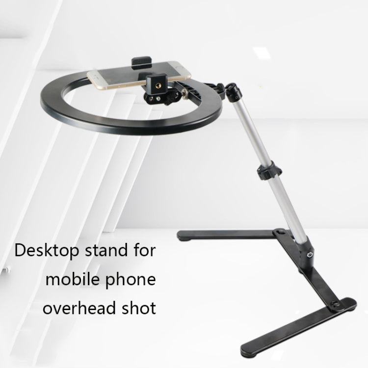 FP-10 Desktop Multi-Function Photography Support Phone Live Stand LED Fill Light, Specification: Reluova