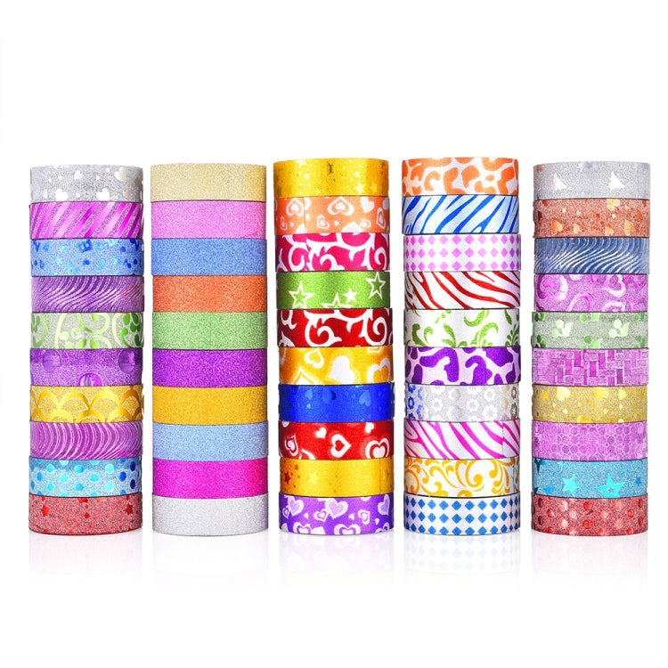 50 Rolls / Box Glitter Tape Hand Ledger Decoration Sticker My Store