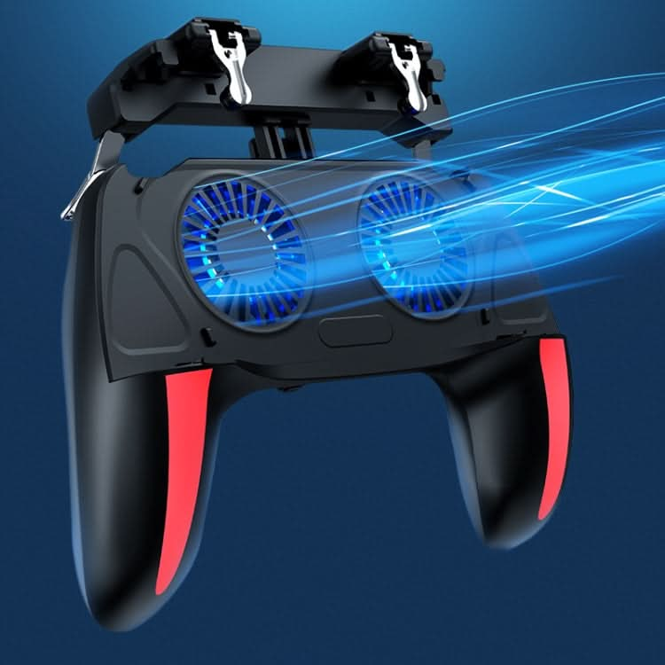 H10 4 in 1 Dual Fan Cooling Gamepad Game  Auxiliary Button Grip with Stand & Power Bank Function