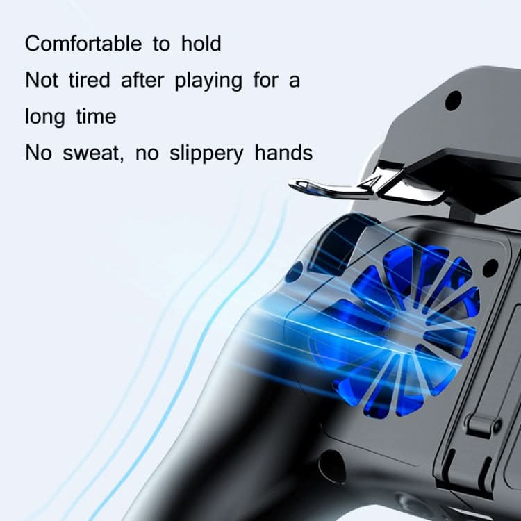 H10 4 in 1 Dual Fan Cooling Gamepad Game  Auxiliary Button Grip with Stand & Power Bank Function