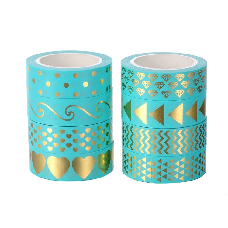 8 Rolls / Set Simple Basic Material Stamping Paper Tape Hand Ledger Decoration Sticker My Store