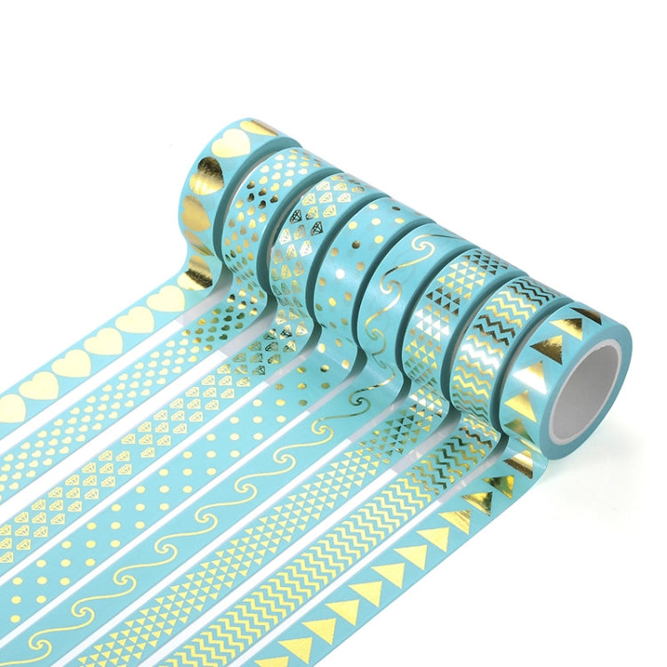 8 Rolls / Set Simple Basic Material Stamping Paper Tape Hand Ledger Decoration Sticker My Store