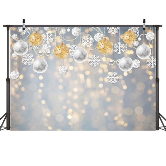 2.1m X 1.5m Christmas Ball Snowflake Party Decorative Photography Background