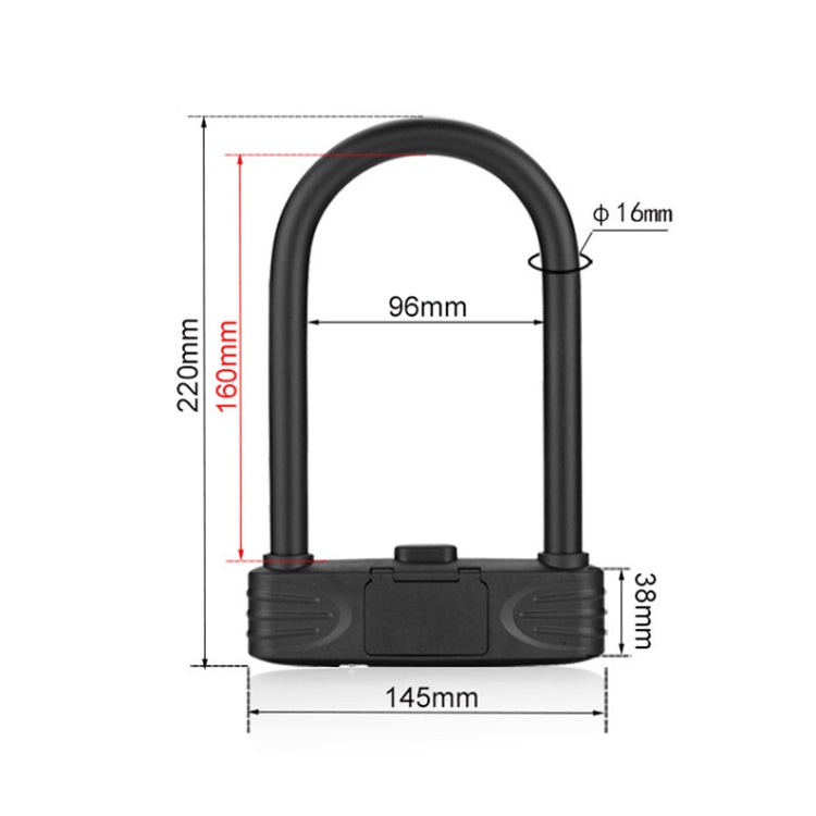 Bold Steel U-Shaped Bicycle Password Lock Motorcycle Electric Car Anti-Theft Password Lock Reluova