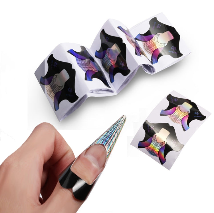 Thickened 100 PCS / Pack Symphony Laser Nail Extension Paper Holder Fish Shape Phototherapy Nail Extension Paper Holder Reluova