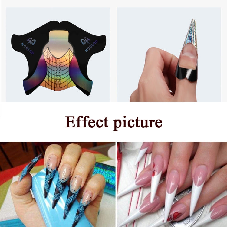 Thickened 100 PCS / Pack Symphony Laser Nail Extension Paper Holder Fish Shape Phototherapy Nail Extension Paper Holder