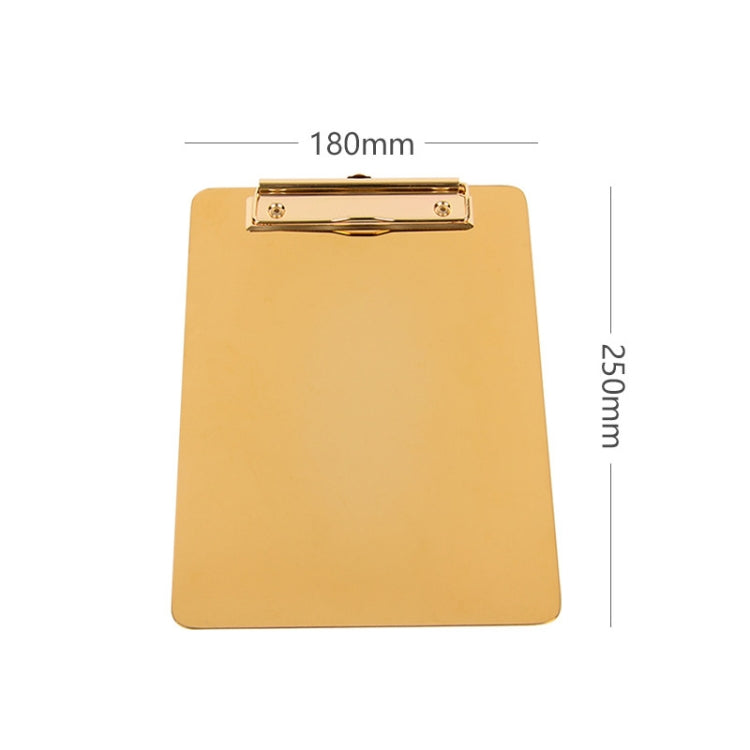 YT-XZB Gold Stainless Steel Writing Board Multi-Function Metal File Splint, Specification: Small