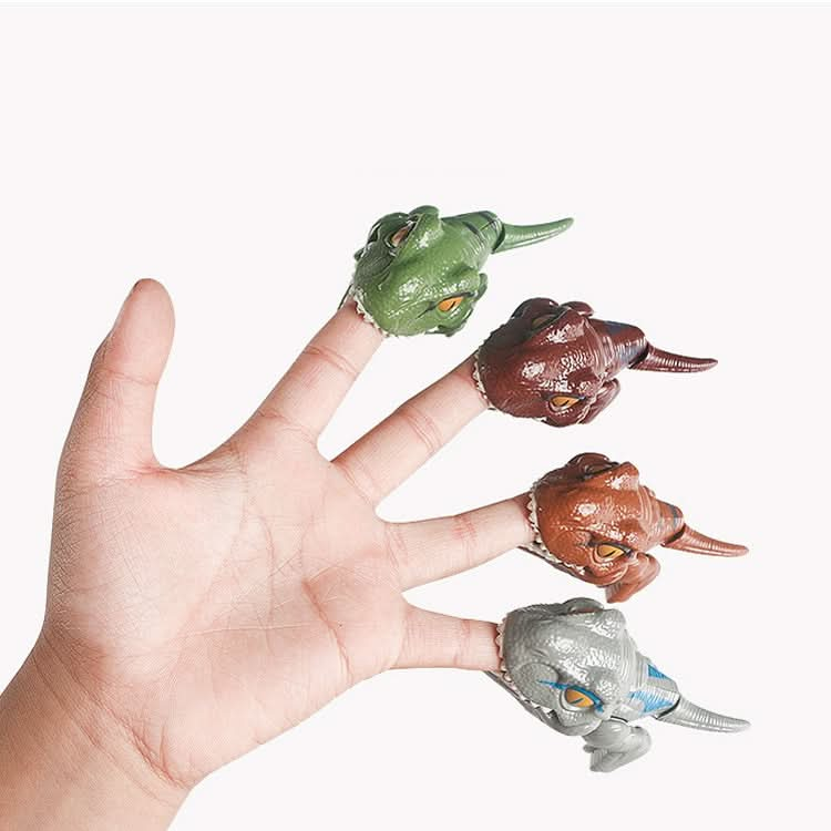 4 PCS Children Fun Doll Bite Finger Dinosaur Small Toys Simulation Tyrannosaurus Toys Reluova