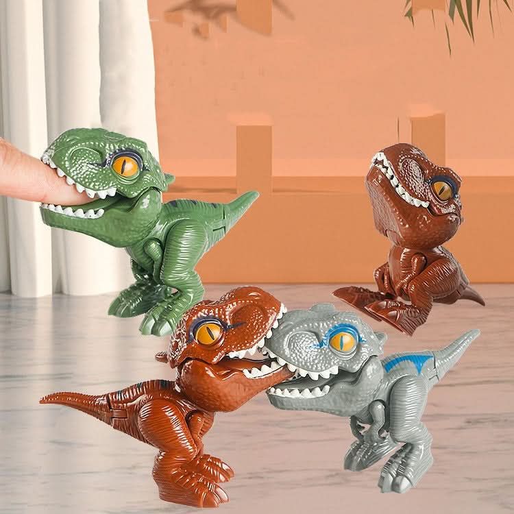 4 PCS Children Fun Doll Bite Finger Dinosaur Small Toys Simulation Tyrannosaurus Toys Reluova