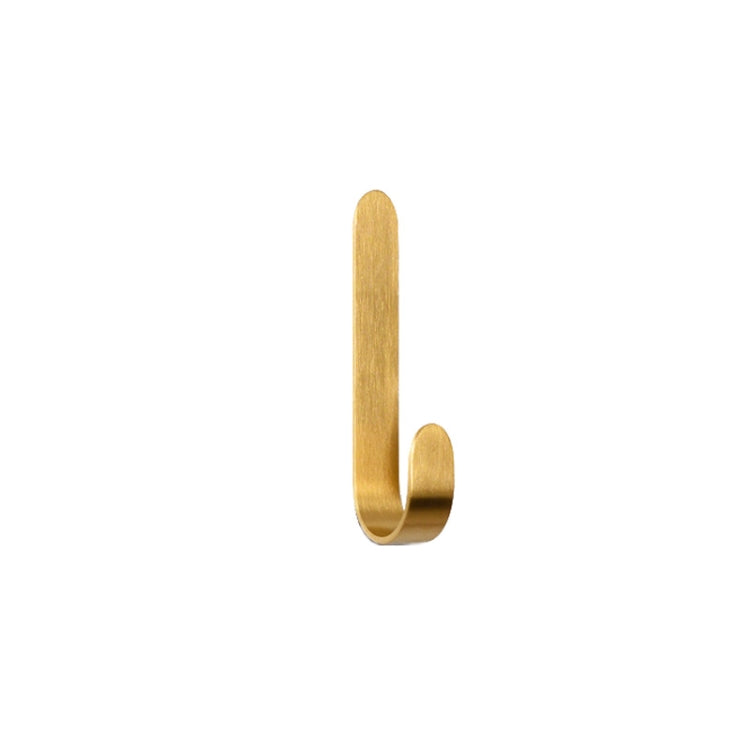 Brass Gold Color Brushed Hook Punch-Free Metal Hanging Hook