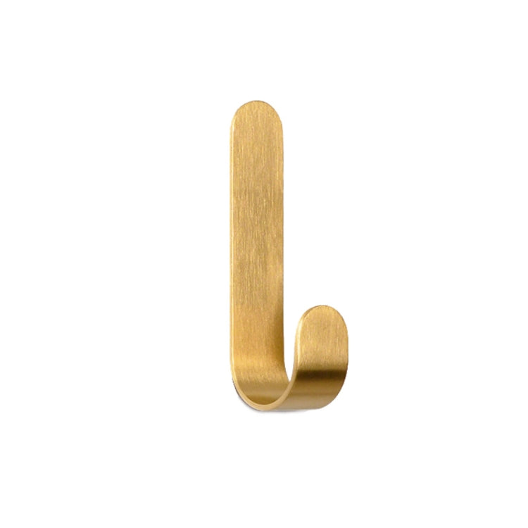 Brass Gold Color Brushed Hook Punch-Free Metal Hanging Hook