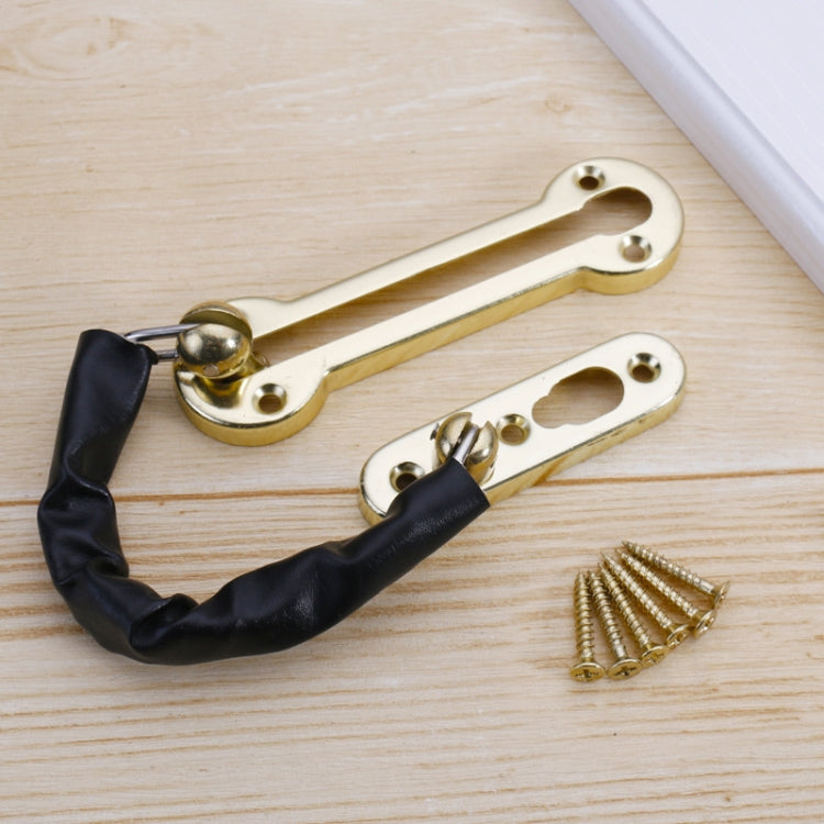 Thickened Anti-Theft Chain Stainless Steel Door Bolts Hotel Room Door Chain Buckle, Specification: Large (Black) My Store