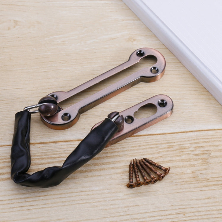 Thickened Anti-Theft Chain Stainless Steel Door Bolts Hotel Room Door Chain Buckle, Specification: Large (Black) My Store