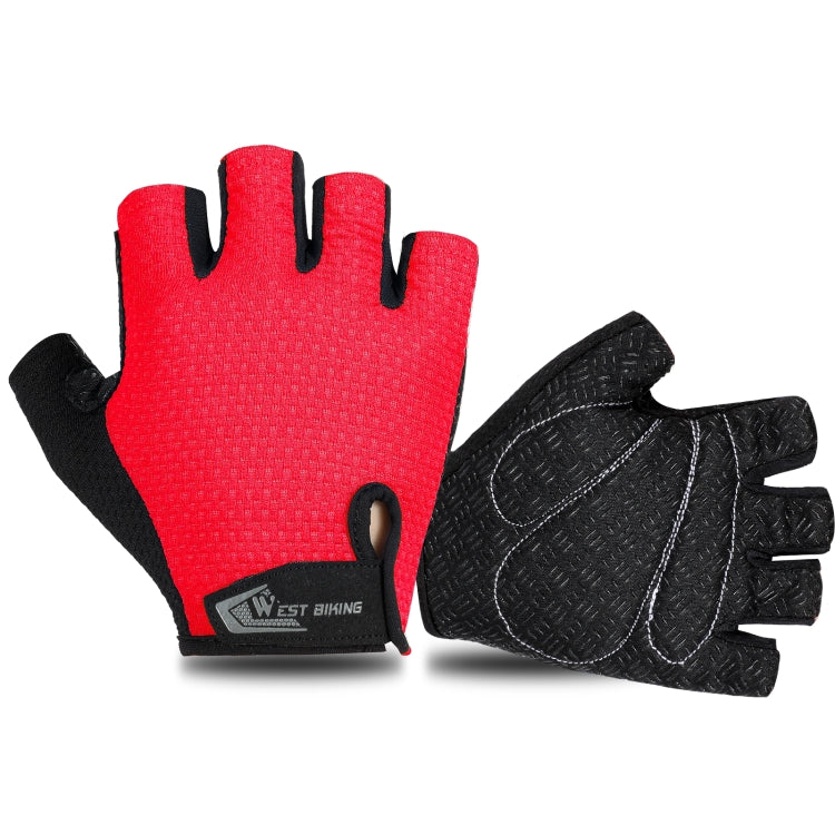 WEST BIKING YP0211218 Cycling Breathable Short Gloves Non-Slip Half Finger Gloves