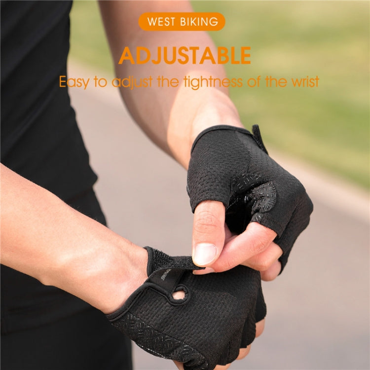 WEST BIKING YP0211218 Cycling Breathable Short Gloves Non-Slip Half Finger Gloves Reluova