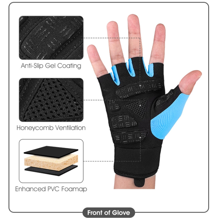 WEST BIKING YP0211217 Cycling Breathable Silicone Palm Gloves Fitness Training Wrist Guard Sports Gloves