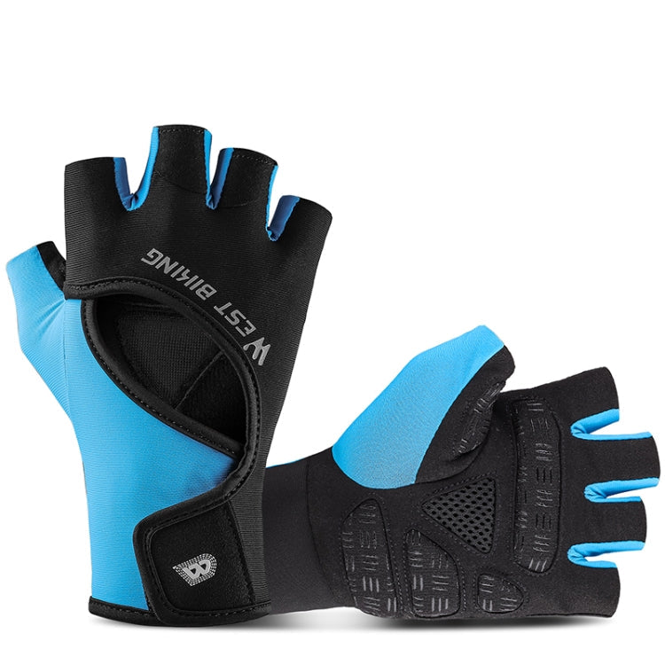 WEST BIKING YP0211217 Cycling Breathable Silicone Palm Gloves Fitness Training Wrist Guard Sports Gloves