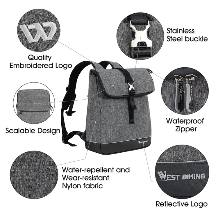 WEST BIKING YP0707259 Bicycle Riding Shelf Bags Camel Bag Multi-Function Mountain Bike Computer Backpack